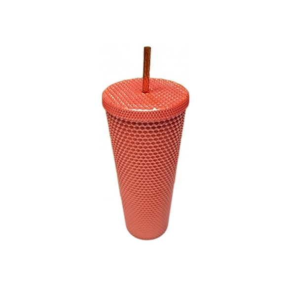 Starbucks Orange Pearl Studded Tumbler Cold Cup Venti 24oz 2022 - Picture 3 of 6